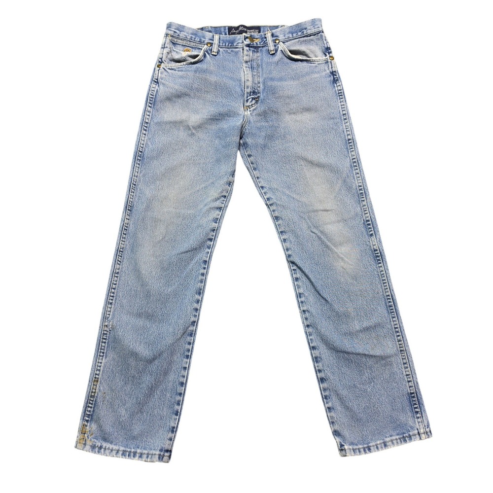 George Strait Cowboy Cut Jeans Mens 33x32 Light Wash Wrangler 13MGSHD